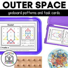 Load image into Gallery viewer, Outer Space Geoboards | Task Cards and Full Mat Geoboard Activities
