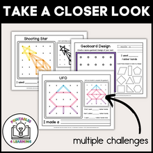 Load image into Gallery viewer, Outer Space Geoboards | Task Cards and Full Mat Geoboard Activities
