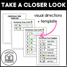 Load image into Gallery viewer, Christmas Tree Paper Plate Craft with Visual Instructions

