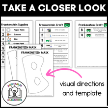 Load image into Gallery viewer, Frankenstein Mask Paper Plate Craft with Visual Instructions
