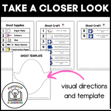 Load image into Gallery viewer, Ghost Paper Plate Craft with Visual Instructions
