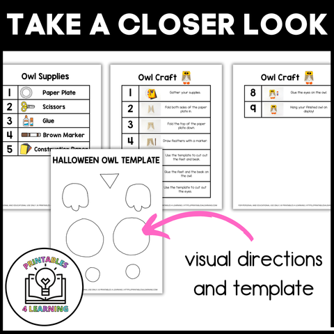 Halloween Owl Paper Plate Craft with Visual Instructions