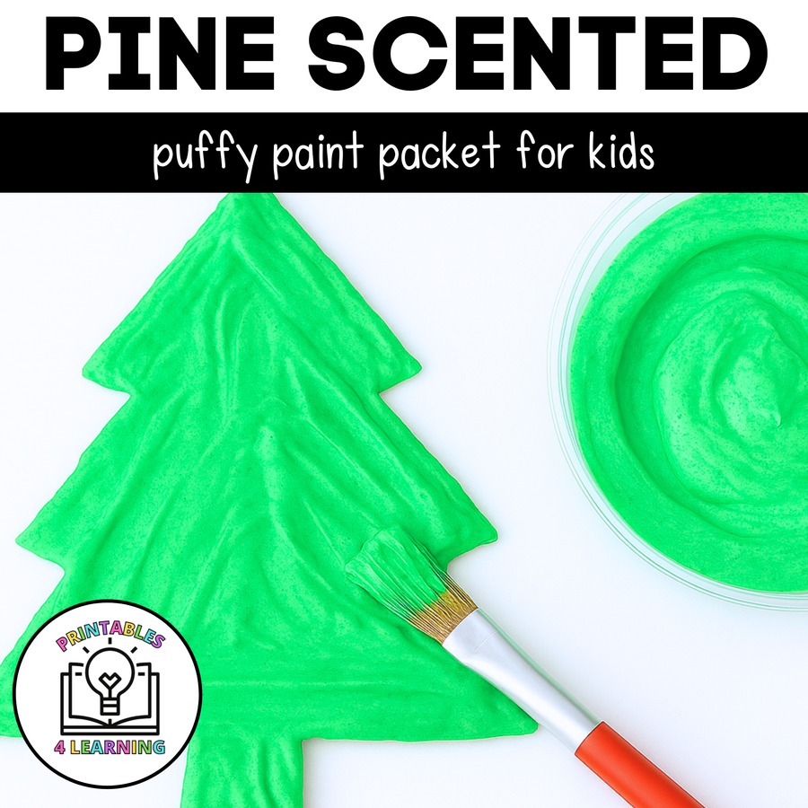 Pine Scented Puffy Paint Craft for Kids