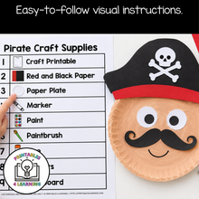 Load image into Gallery viewer, Pirate Paper Plate Craft with Visual Instructions
