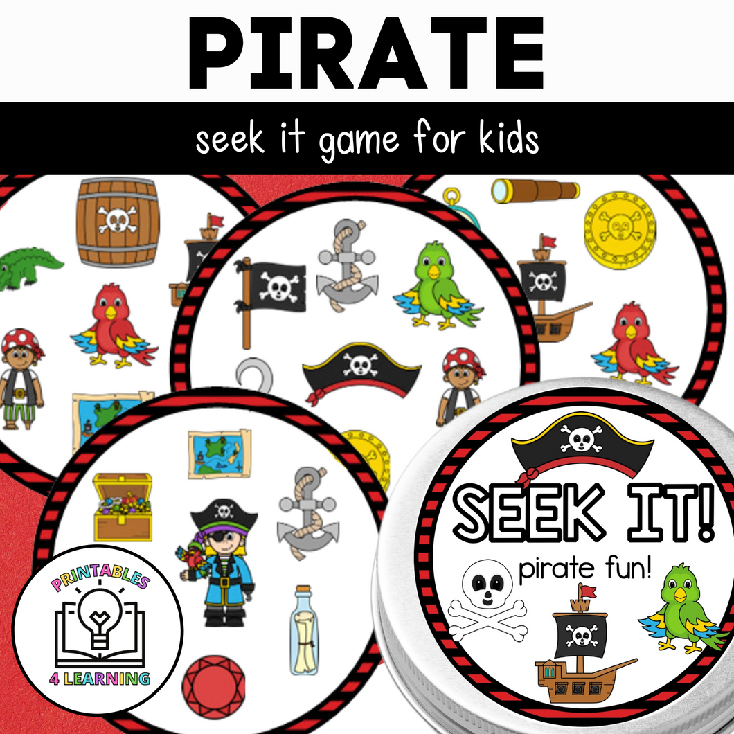 Seek It Game: Pirate Themed