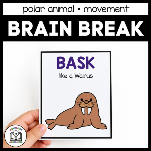 Polar Animal Movement Cards for Brain Break Activities