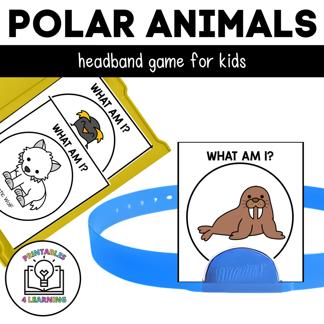 Who Am I? Headbands Game - Polar Animals Edition