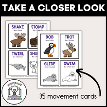 Load image into Gallery viewer, Polar Animal Movement Cards for Brain Break Activities
