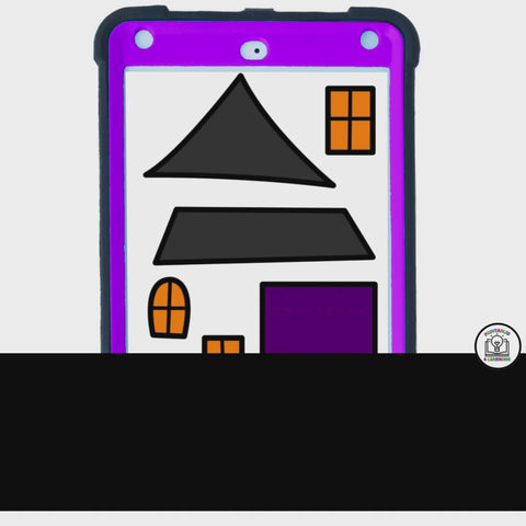 Halloween Haunted House Cut and Paste Craft with Visual Directions
