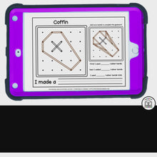 Load and play video in Gallery viewer, Halloween Geoboards | Task Cards and Full Mat Geoboard Activities
