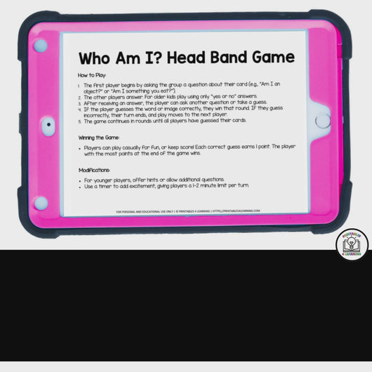 video highlighting the printable polar animal headband game PDF