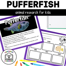 Load image into Gallery viewer, Pufferfish Animal Study for Kids
