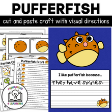 Load image into Gallery viewer, Pufferfish Cut and Paste Craft with Visual Directions
