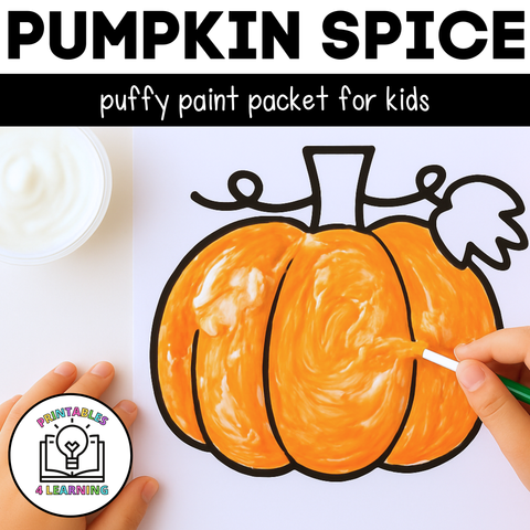 Pumpkin Spice Puffy Paint Craft for Kids