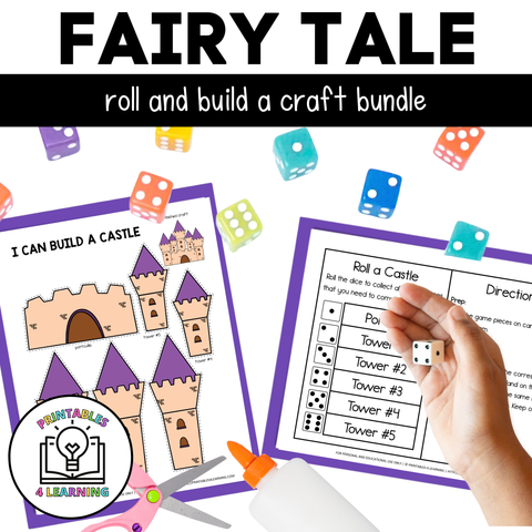 Roll and Build a Fairy Tale - 10 Cut and Paste Crafts