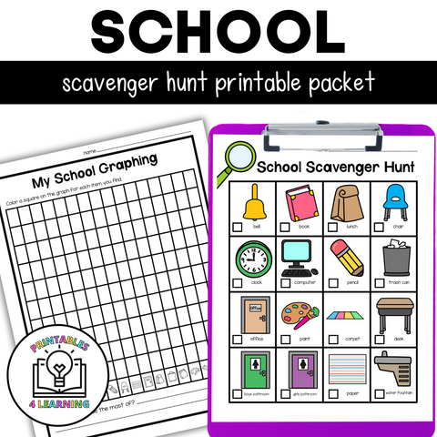 School Scavenger Hunt Packet