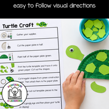 Load image into Gallery viewer, Sea Turtle Paper Plate Craft with Visual Instructions
