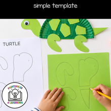 Load image into Gallery viewer, Sea Turtle Paper Plate Craft with Visual Instructions
