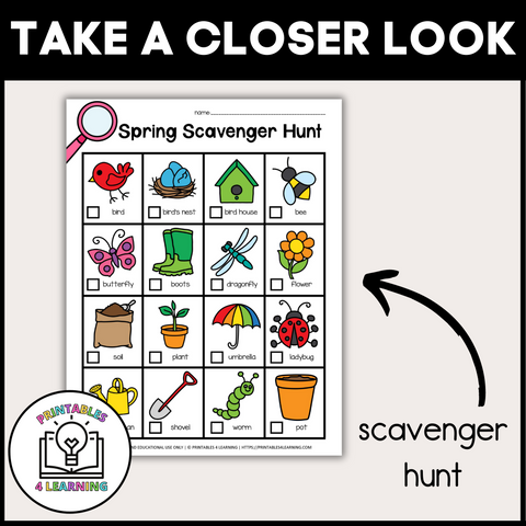 Spring Scavenger Hunt Packet