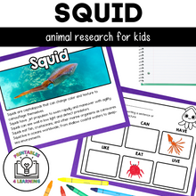 Load image into Gallery viewer, Squid Animal Study for Kids
