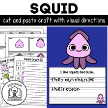 Load image into Gallery viewer, Squid Cut and Paste Craft with Visual Directions
