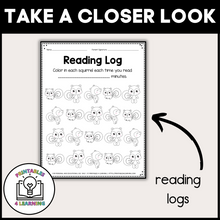 Load image into Gallery viewer, Editable Reading Log: Squirrel Books for Kids with Parent Handout
