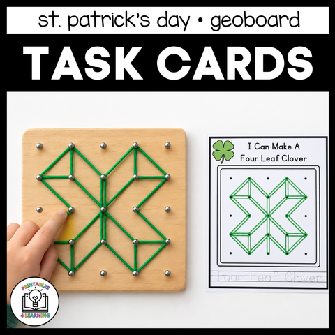 St. Patrick's Day Geoboard Task Cards