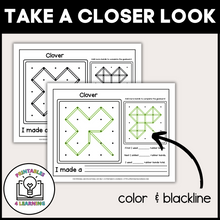 Load image into Gallery viewer, St. Patrick&#39;s Day Geoboards | Task Cards and Full Mat Geoboard Activities
