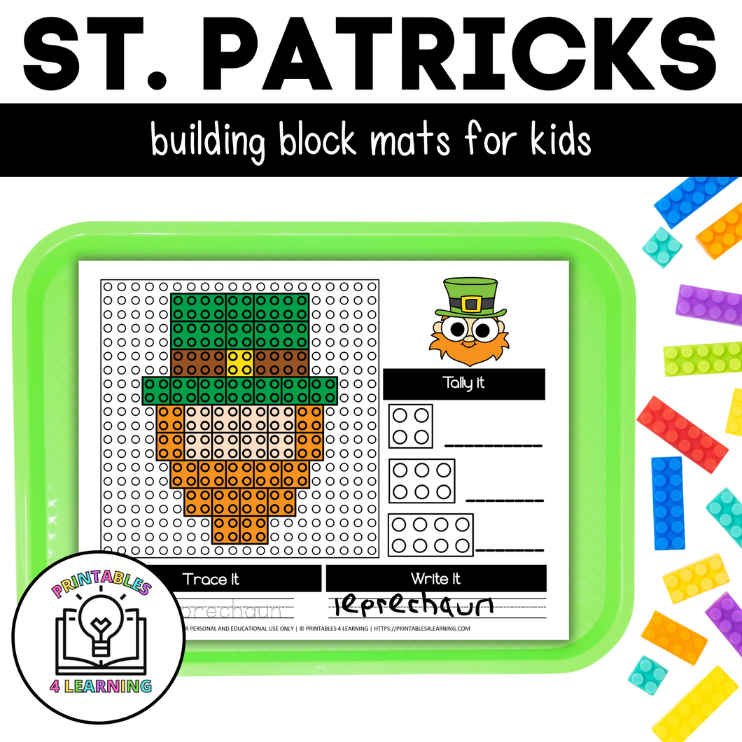 St. Patrick's Day Building Brick Mats