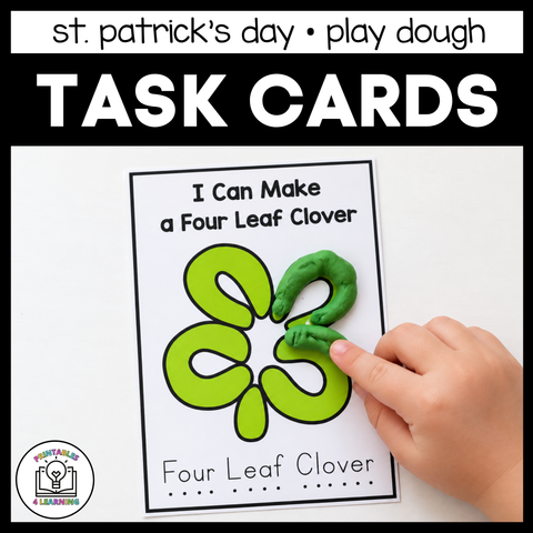 St. Patrick's Day Play Dough Task Cards | St. Patrick's Day Fine Motor Activity