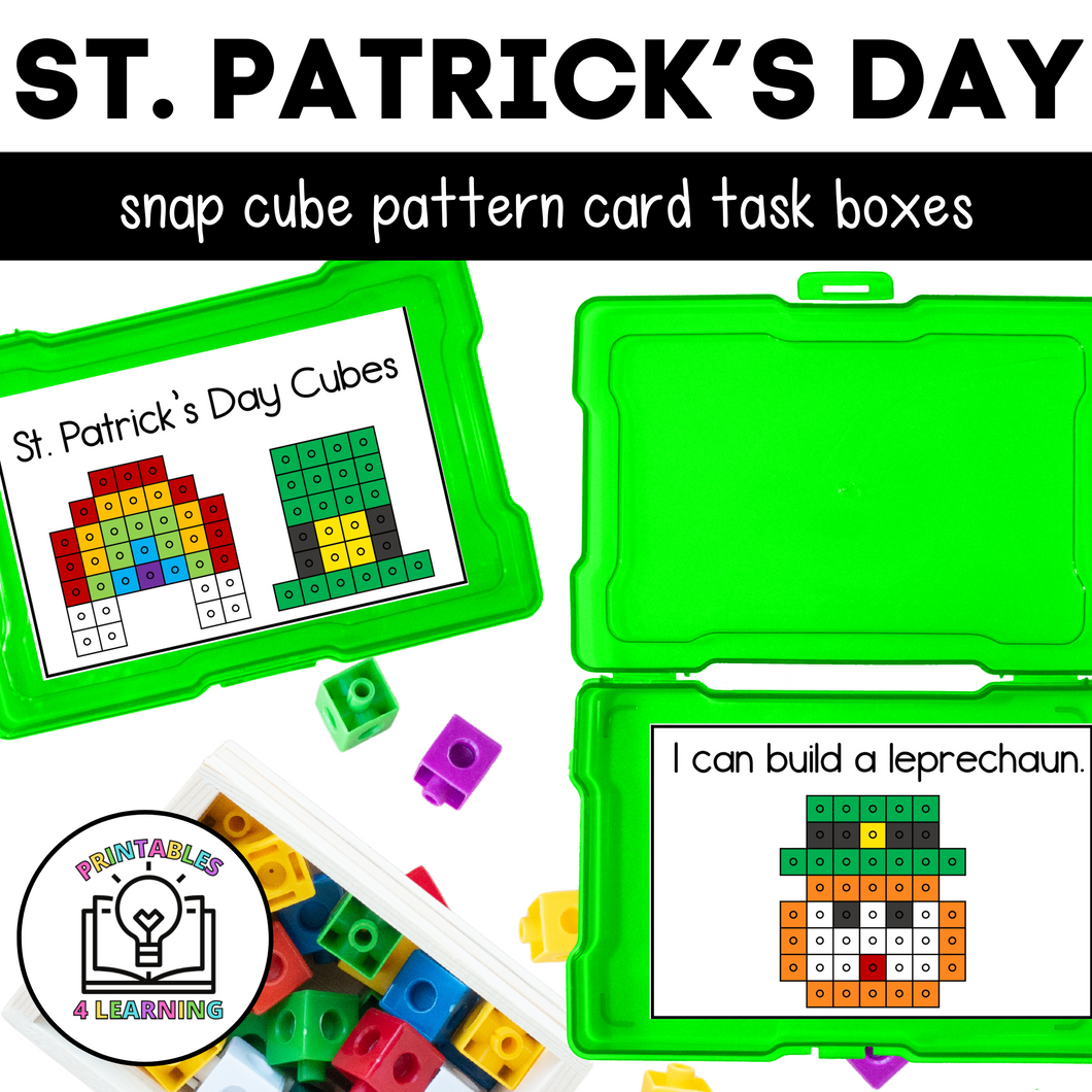 St. Patrick's Day Snap Cube Task Box