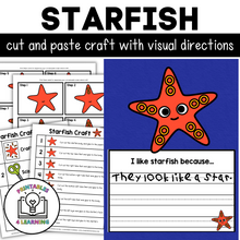 Load image into Gallery viewer, Starfish Cut and Paste Craft with Visual Directions
