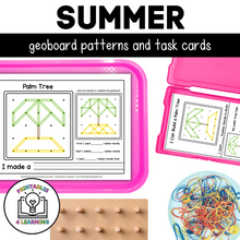 Load image into Gallery viewer, Summer Geoboards | Task Cards and Full Mat Geoboard Activities
