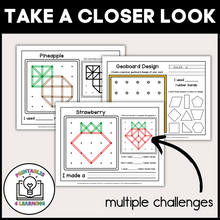 Load image into Gallery viewer, Summer Geoboards | Task Cards and Full Mat Geoboard Activities
