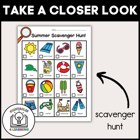 Summer Scavenger Hunt Packet