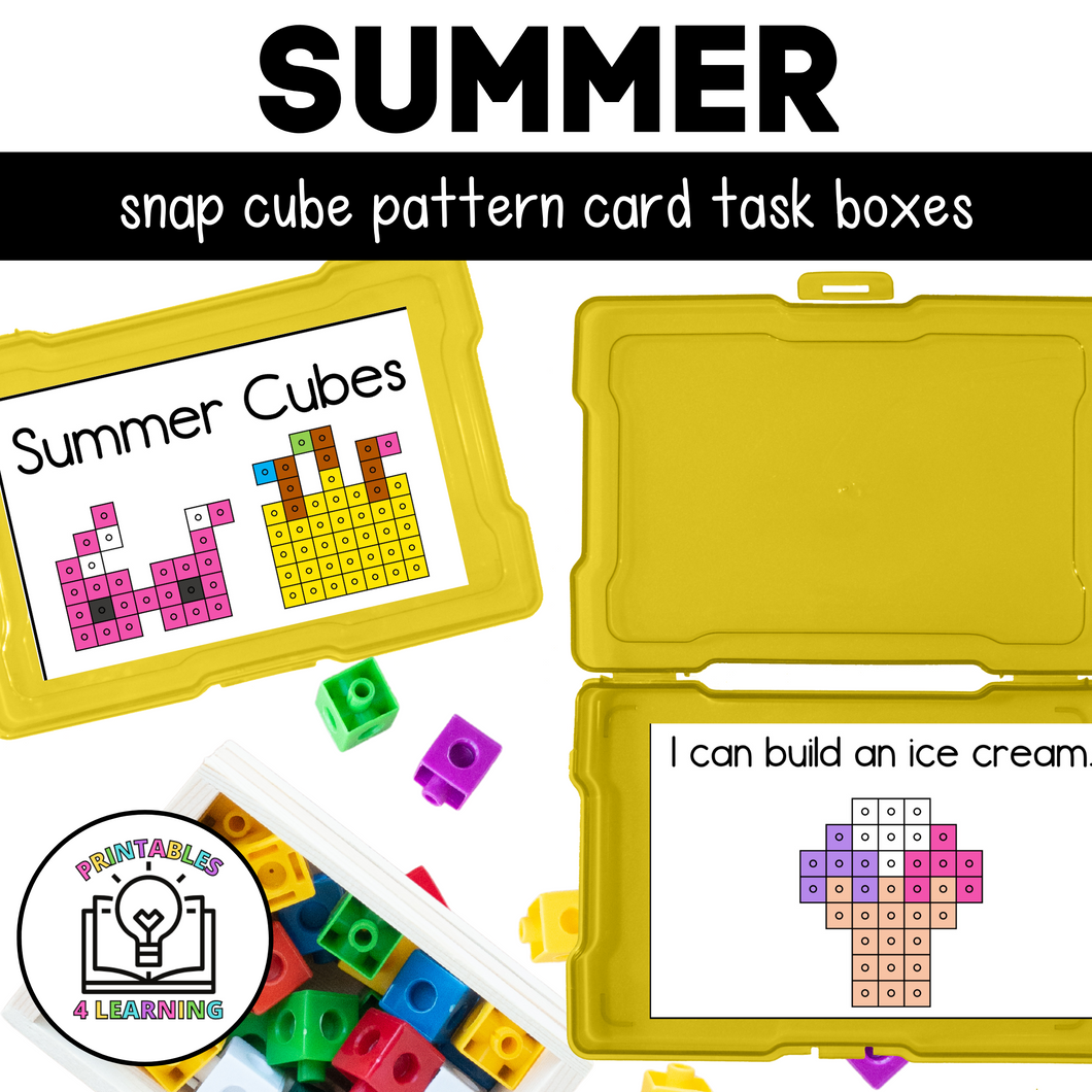 Summer Snap Cube Task Box