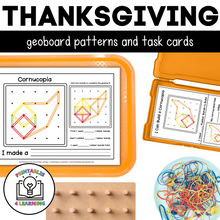 Load image into Gallery viewer, Thanksgiving Geoboards | Task Cards and Full Mat Geoboard Activities
