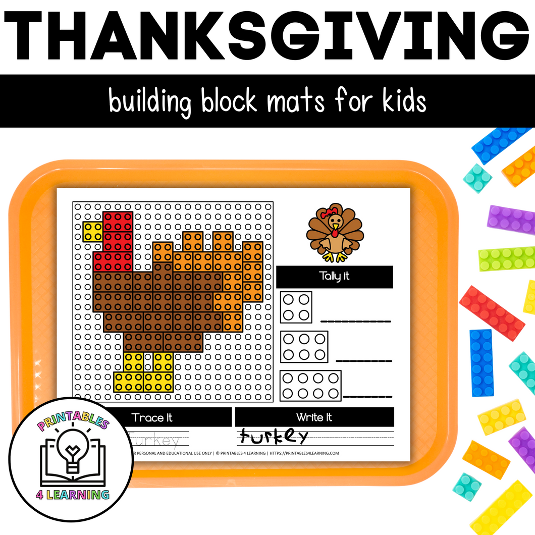 Thanksgiving Building Brick Mats