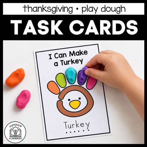 Thanksgiving Play Dough Task Cards