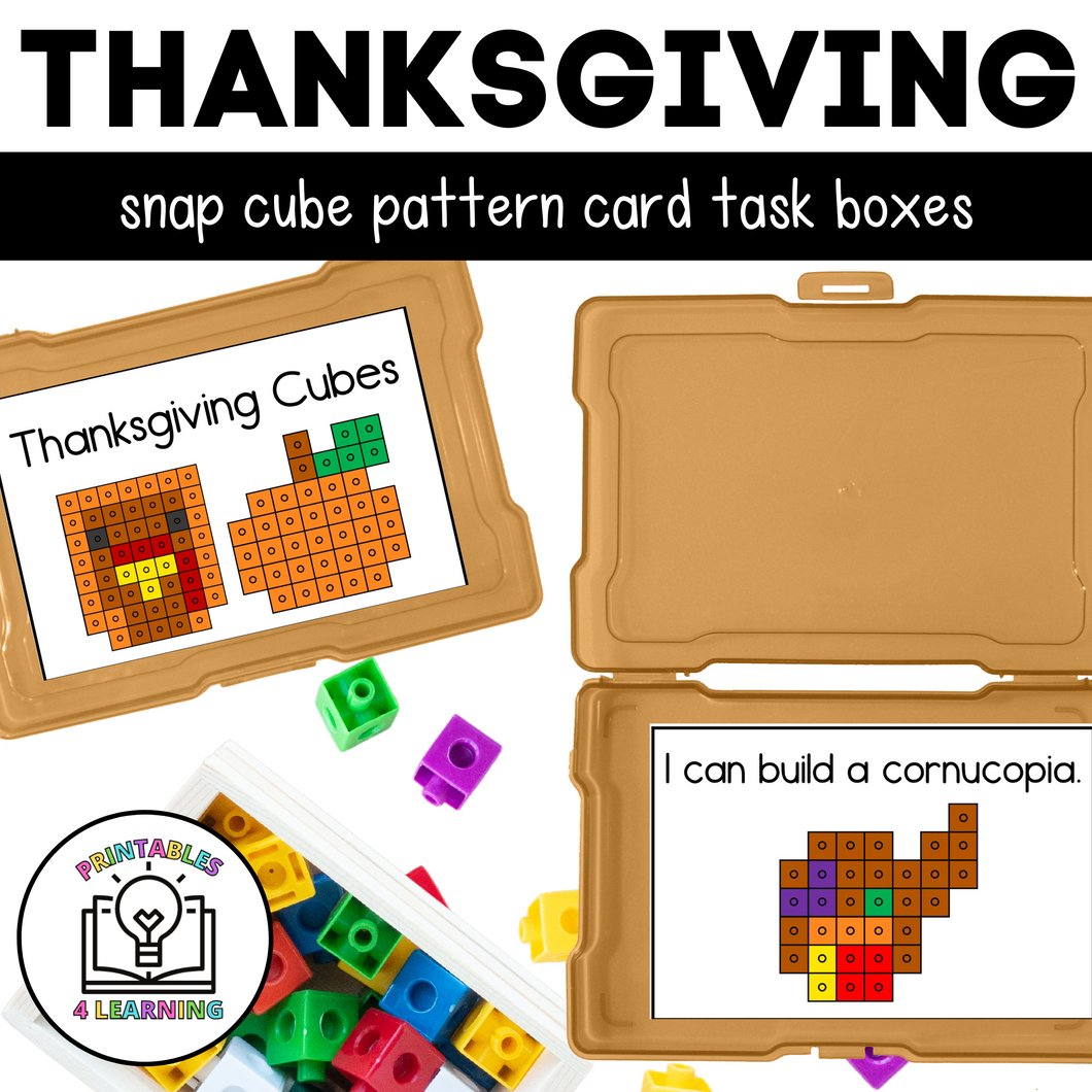 Thanksgiving Snap Cube Task Box