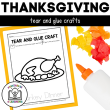 Load image into Gallery viewer, Thanksgiving Torn Art Crafts | Preschool and Kindergarten Fine Motor Activity
