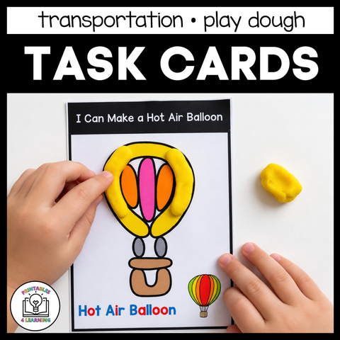 Transportation Play Dough Task Cards