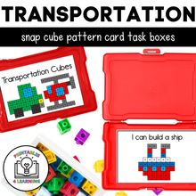 Load image into Gallery viewer, Transportation Snap Cube Task Box
