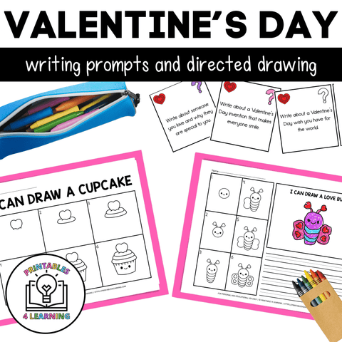 Valentine's Day Writing and Drawing Prompts for Kids