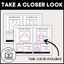 Load image into Gallery viewer, Valentine&#39;s Day Geoboards | Task Cards and Full Mat Geoboard Activities
