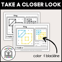 Load image into Gallery viewer, Valentine&#39;s Day Geoboards | Task Cards and Full Mat Geoboard Activities
