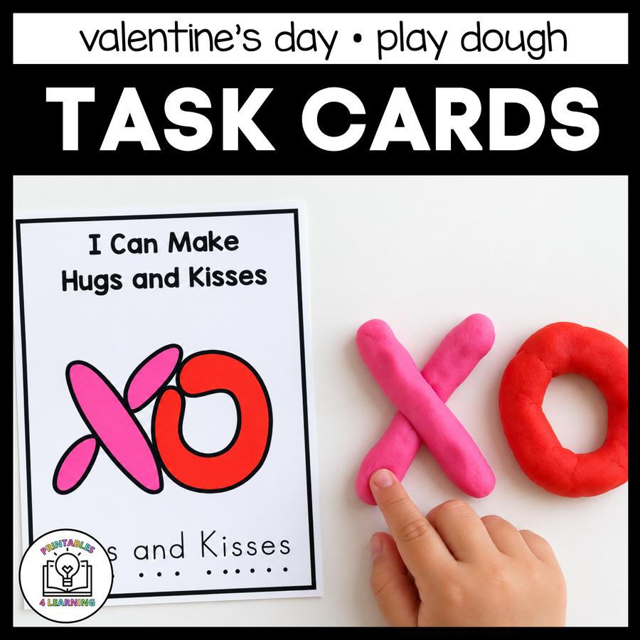 Valentine's Day Play Dough Task Cards