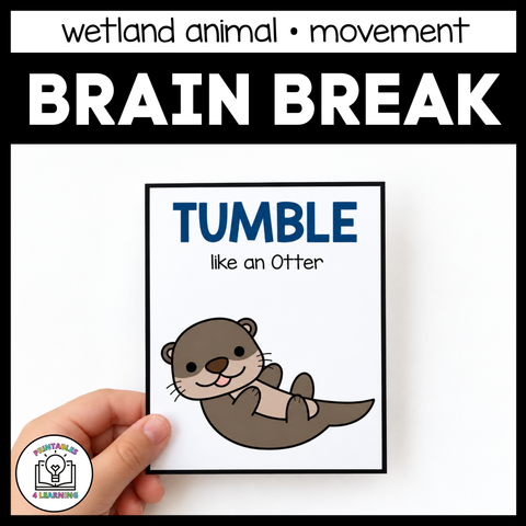 Wetland Animal Movement Cards for Brain Break Activities