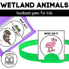 Load image into Gallery viewer, Who Am I? Headbands Game - Wetland Animals Edition
