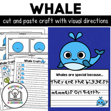 Load image into Gallery viewer, Whale Cut and Paste Craft with Visual Directions
